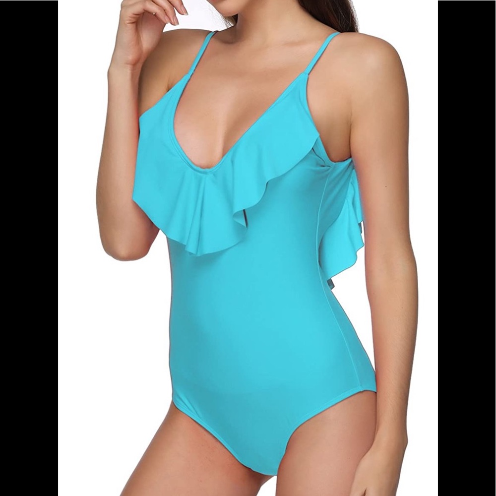Turquoise One Piece Swim Suit